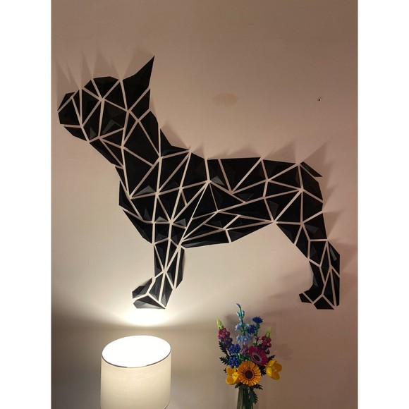DGEmily Geometric French Bull Dog Wall Art | Large-Scale | Custom Sizes!! - Picture 3 of 6